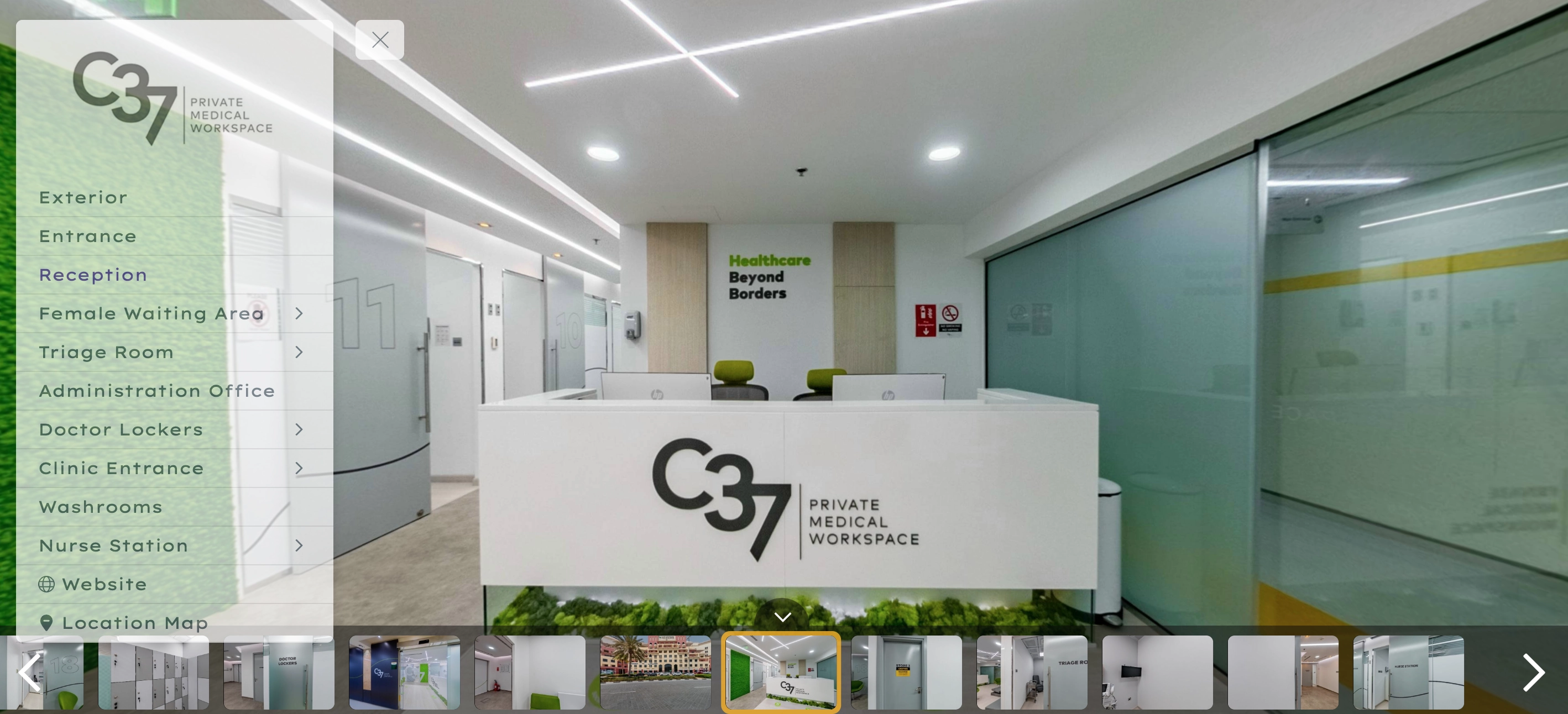 Matterport-style 3D tour of a Dubai office